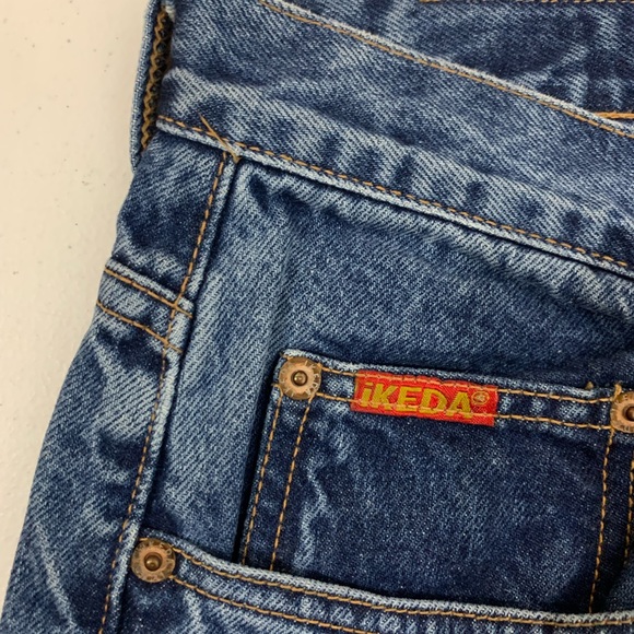 Ikeda Jeans Straight Classic Wash Denim 33w Vintage - Picture 6 of 10